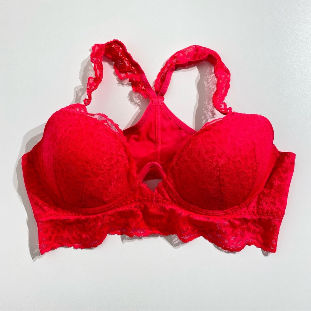 PINK Lace Bralette Hot pink size L